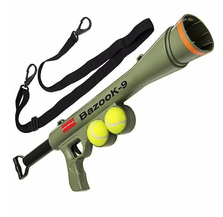 Yiran Dog Tennis Gun Launcher With 2 Squeaky Balls Pet Play/get/throw