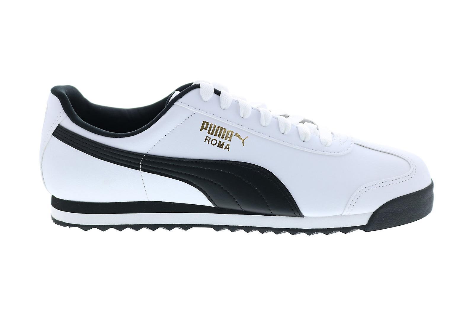 Puma Adult Mens Roma Basic Lifestyle Sneakers White Black US 10.5