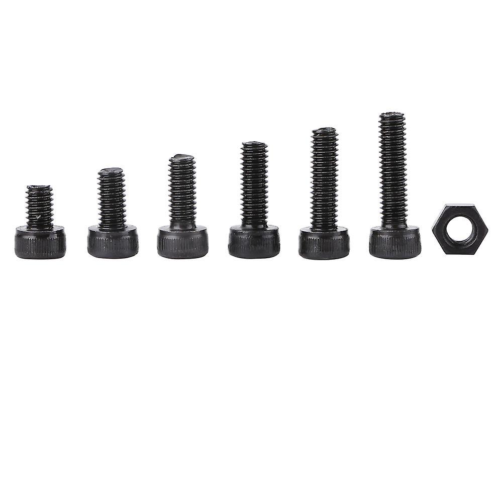 Moselota 240 Pack M4 Hex Bolts Screws Carbon Steel Flange Bolt Hex Socket Cap Head Bolts Screws Nuts Assortment Kit