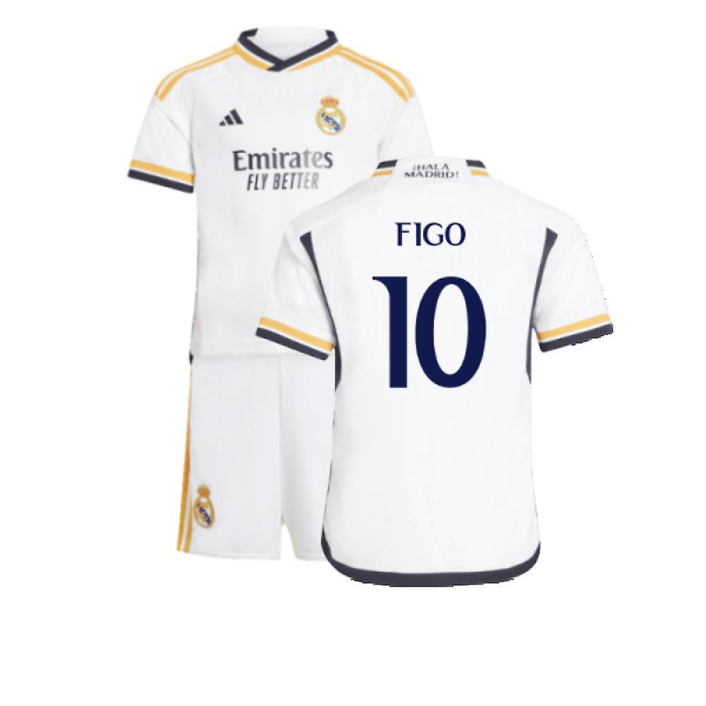 Adidas 2023-2024 Real Madrid Home Mini Kit (Figo 10) White 4-5 Years