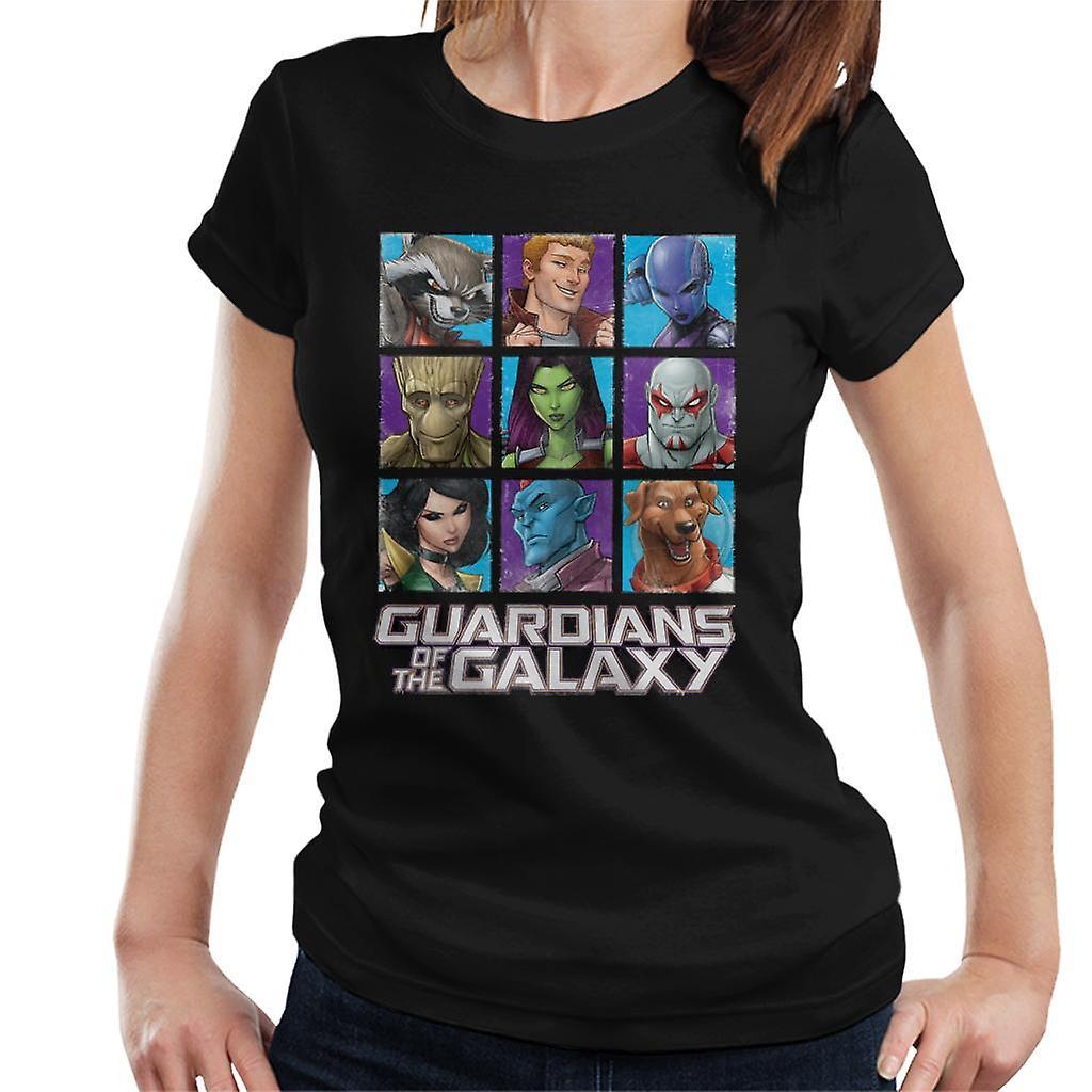 Marvel Guardians Of The Galaxy Extended Crew Women's T-Shirt Black X-Large