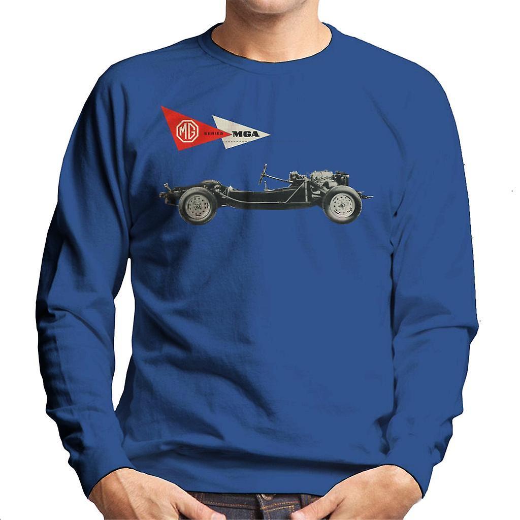 MG MGA Series British Motor Heritage Men's Sweatshirt Royal Blue Small