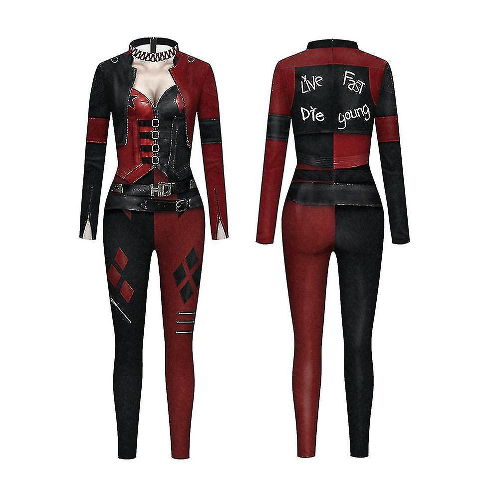 Cryin Joker Halloween Cosplay Costume Jumpsuit L