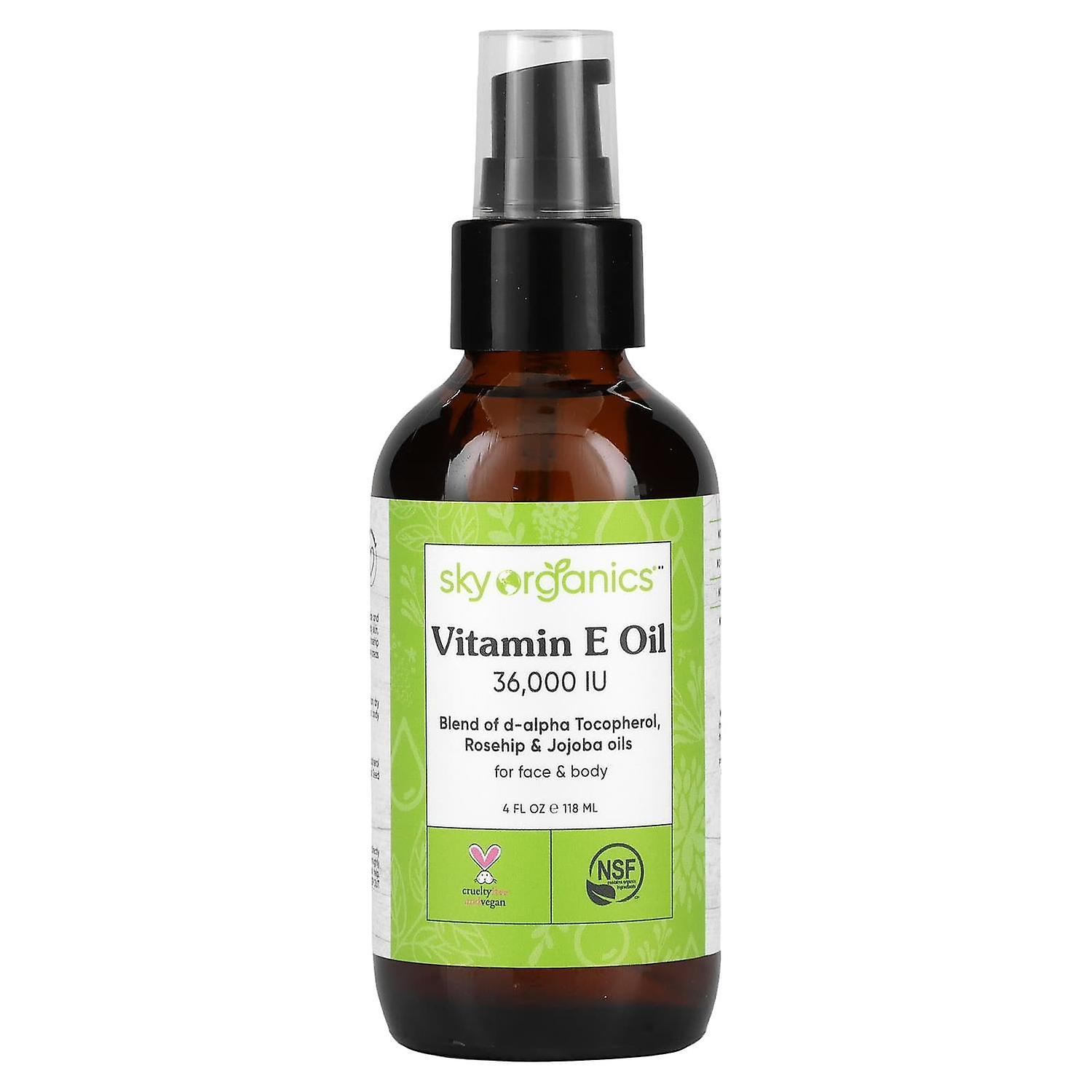 Sky Organics, Vitamin E Oil, 36,000 IU, 4 fl oz (118 ml)