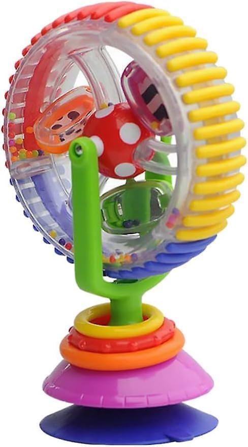 Heyone Baby Ferris Wheel- Baby Rotating Rattle With Suction Cup Early Development Rattle Toy Ferris Wheel Shape High Chair Handheld Toy Funny Feedi...