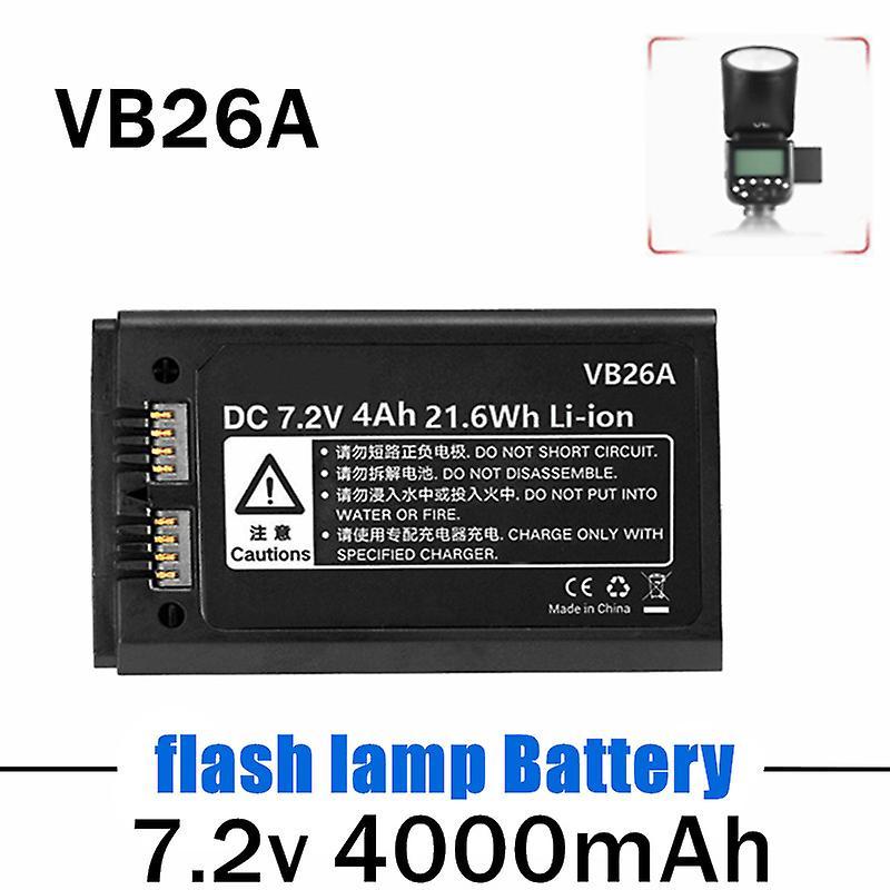 Atuto 7.2v Photographic Lamp VB26 VB26A Li-ion Battery 3000mAh Replacement Battery for Godox V1S V1C V1N V1F V1O V1P Round Head Flash 1PCS