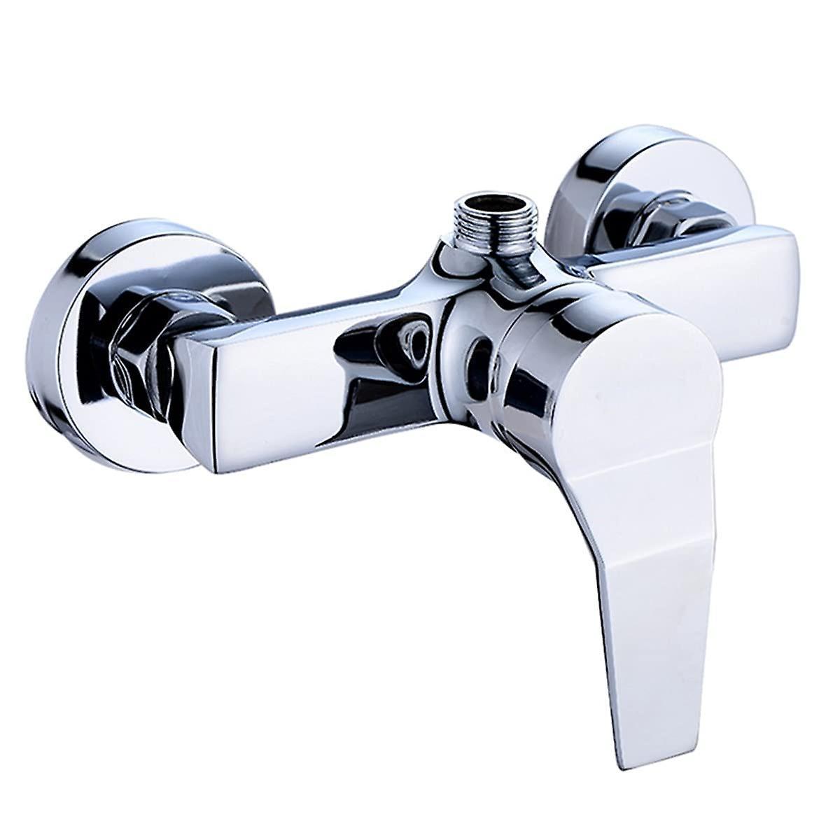 Augro Chrome-plated Brass Wall-mounted Shower Mixer Tap For Cold And Hot Water Bathroom