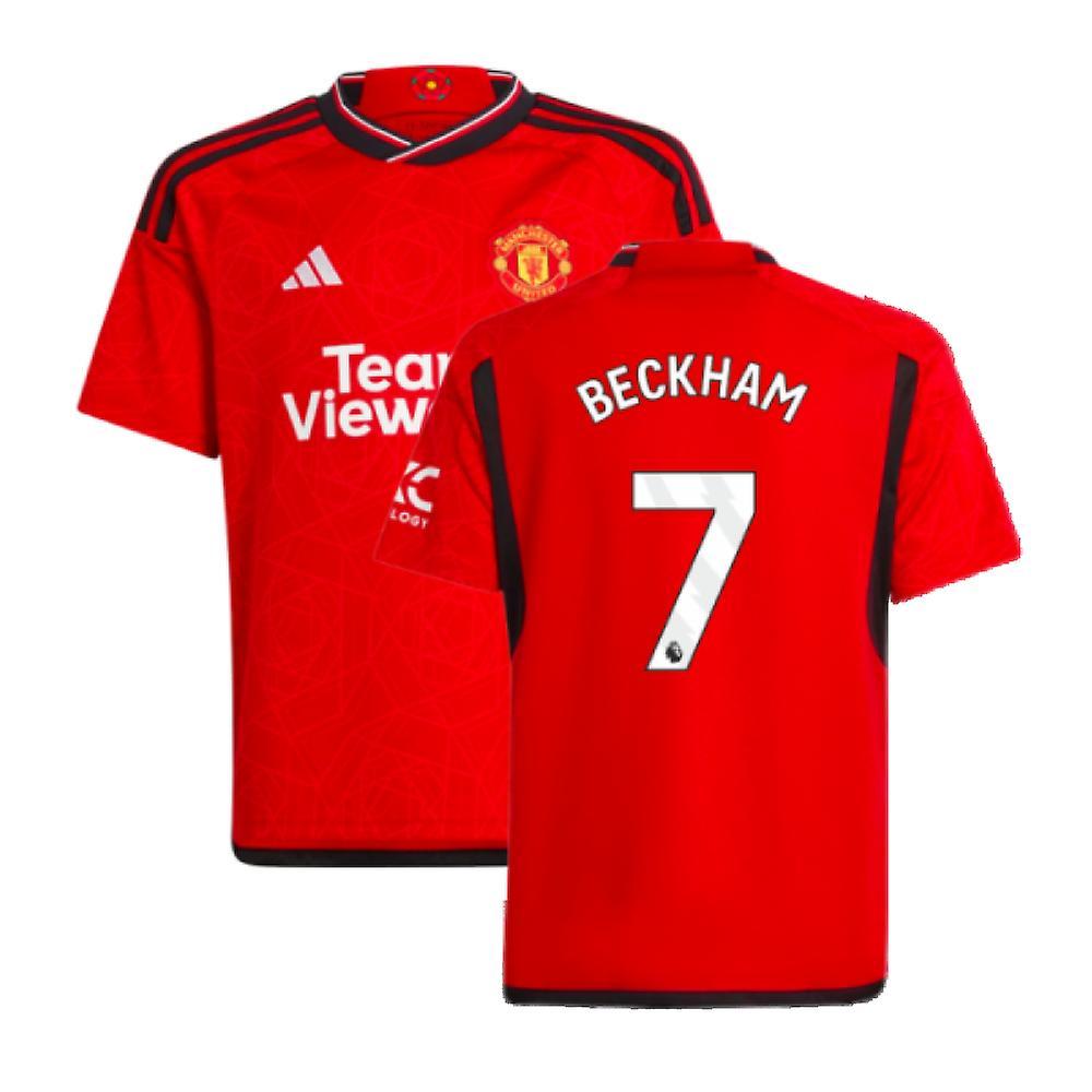 Adidas 2023-2024 Man Utd Home Shirt (Kids) (Beckham 7) Red XLB