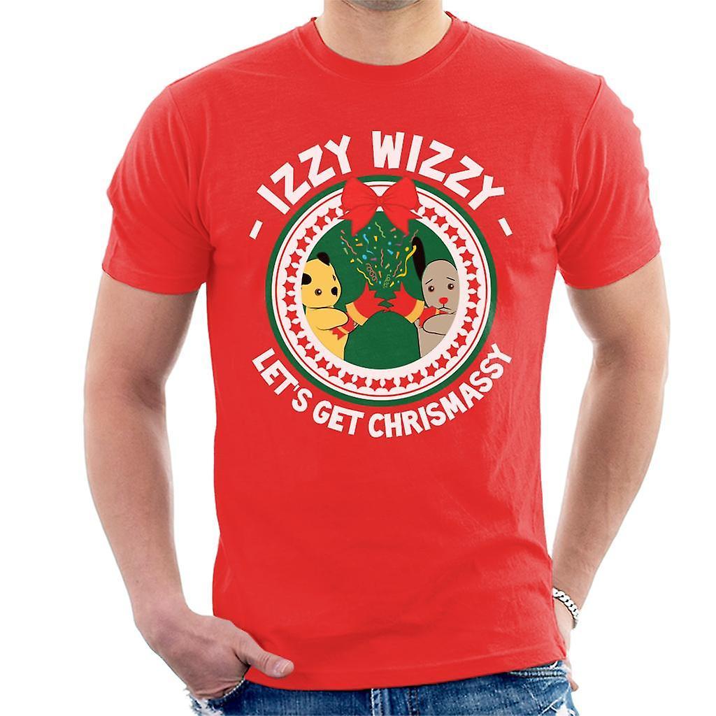 Sooty Christmas Izzy Wizzy Lets Get Chrismassy Men's T-Shirt Red XX-Large