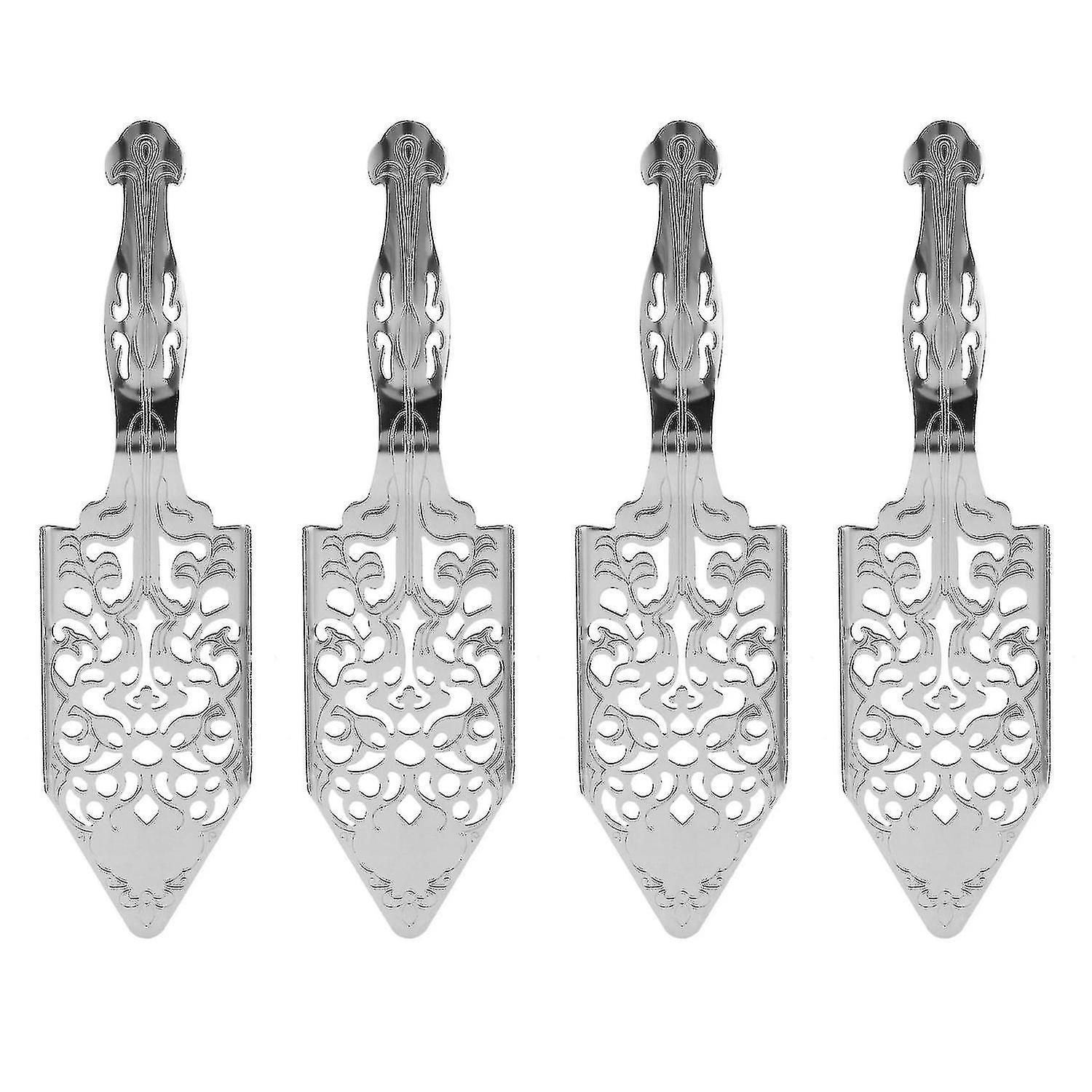 Unbrand 4 Pieces Absinthe Spoons, Stainless Steel Absinthe Cocktails Spoon Making Kit Gothic Absinthe Fount