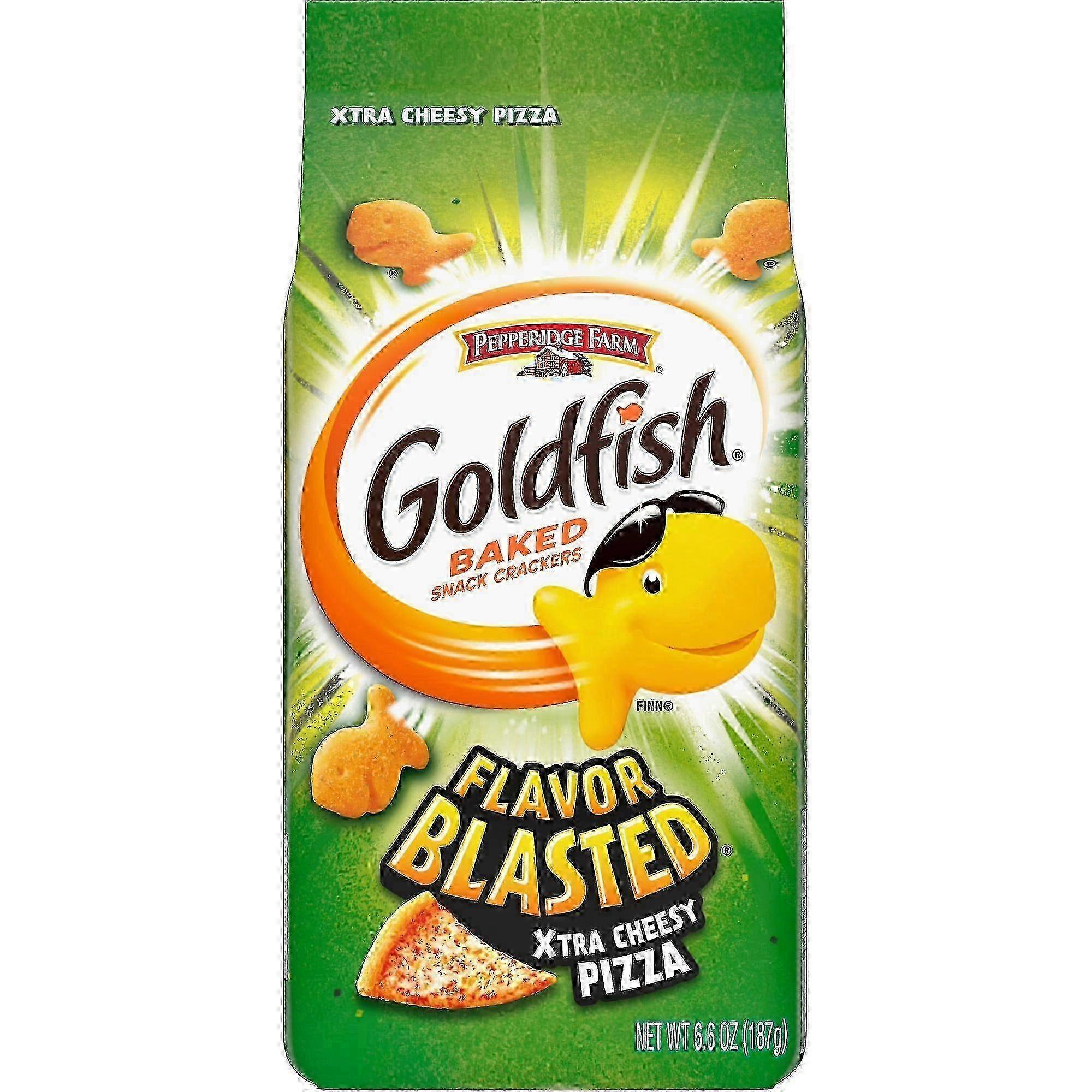 Goldfish flavor blasted xtra cracker bag, cheesy pizza, 6.6 oz