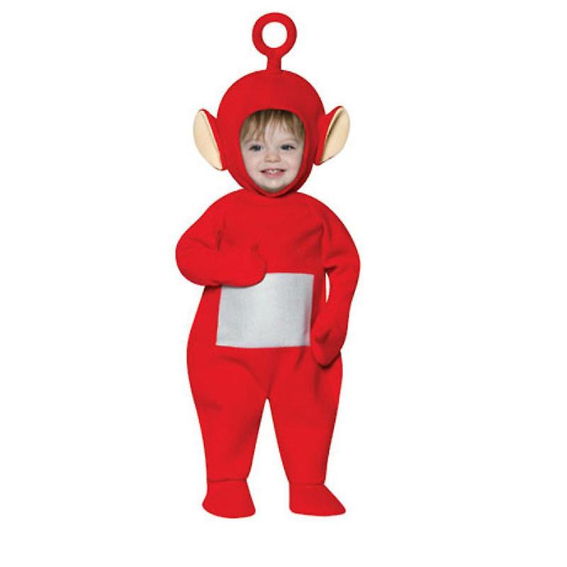 Jielin Kids Costume Child Cosplay Dipsy Laa-laa Po Tinky Winky Onesies Christmas Pajamas red Kids 4-6T