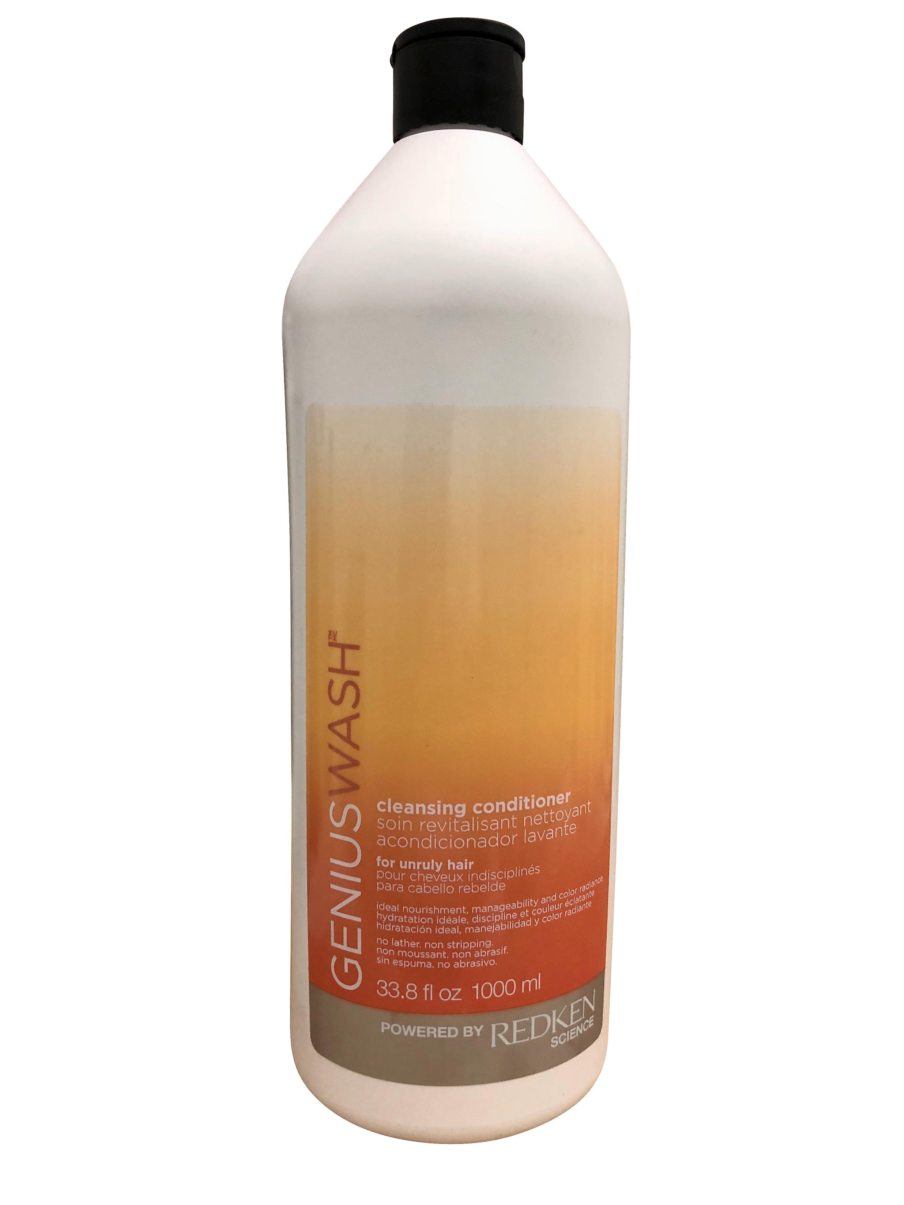 Redken Genius Wash Cleansing Conditioner Unruly Hair 33.8 OZ