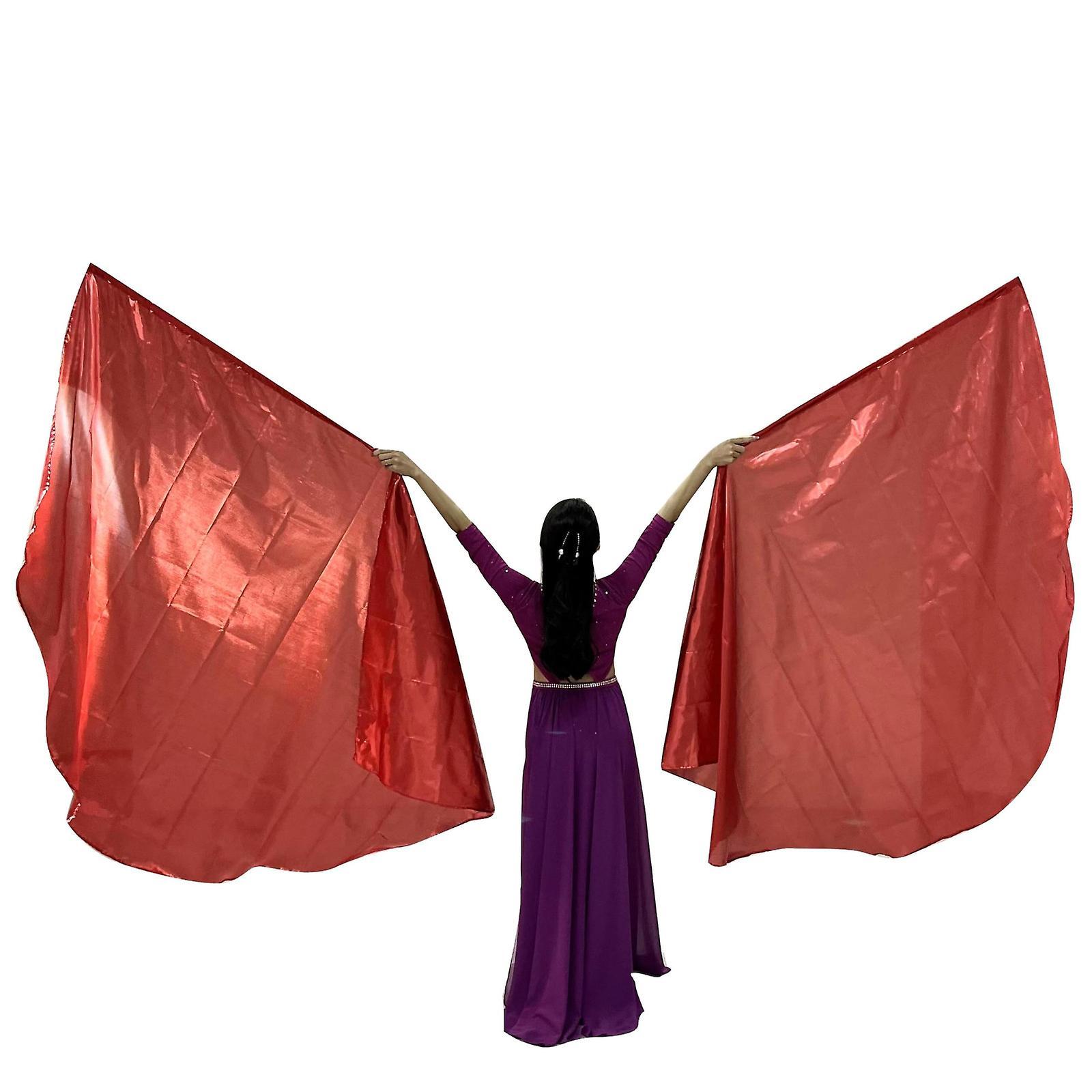 unbrand Praise Dance Worship Banner Set Dance Props Church Performance Costume FAN0686 Red