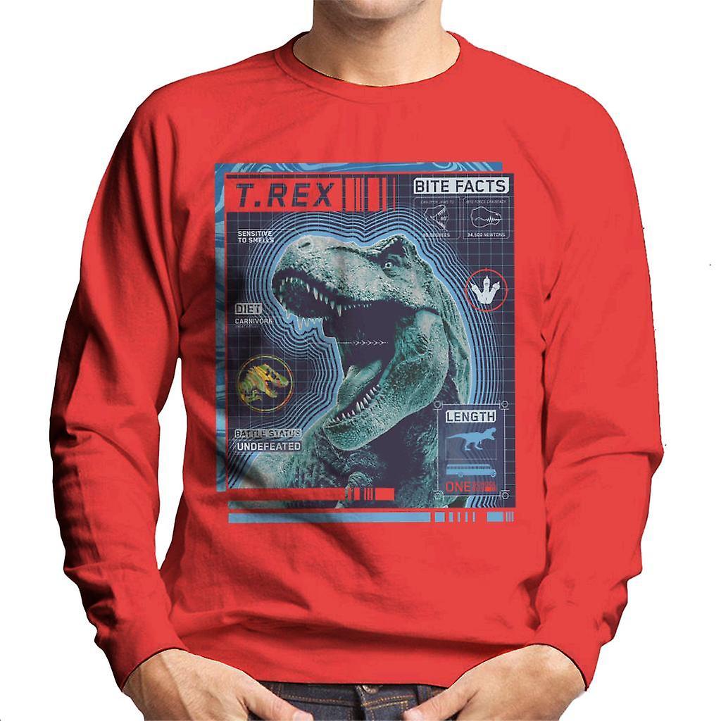 Jurassic Park T Rex Battle Status Undefeated Men's Sweatshirt Red XX-Large