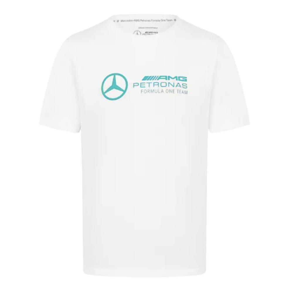 Puma 2024 Mercedes Mens Large Logo Tee (White) Medium Adults