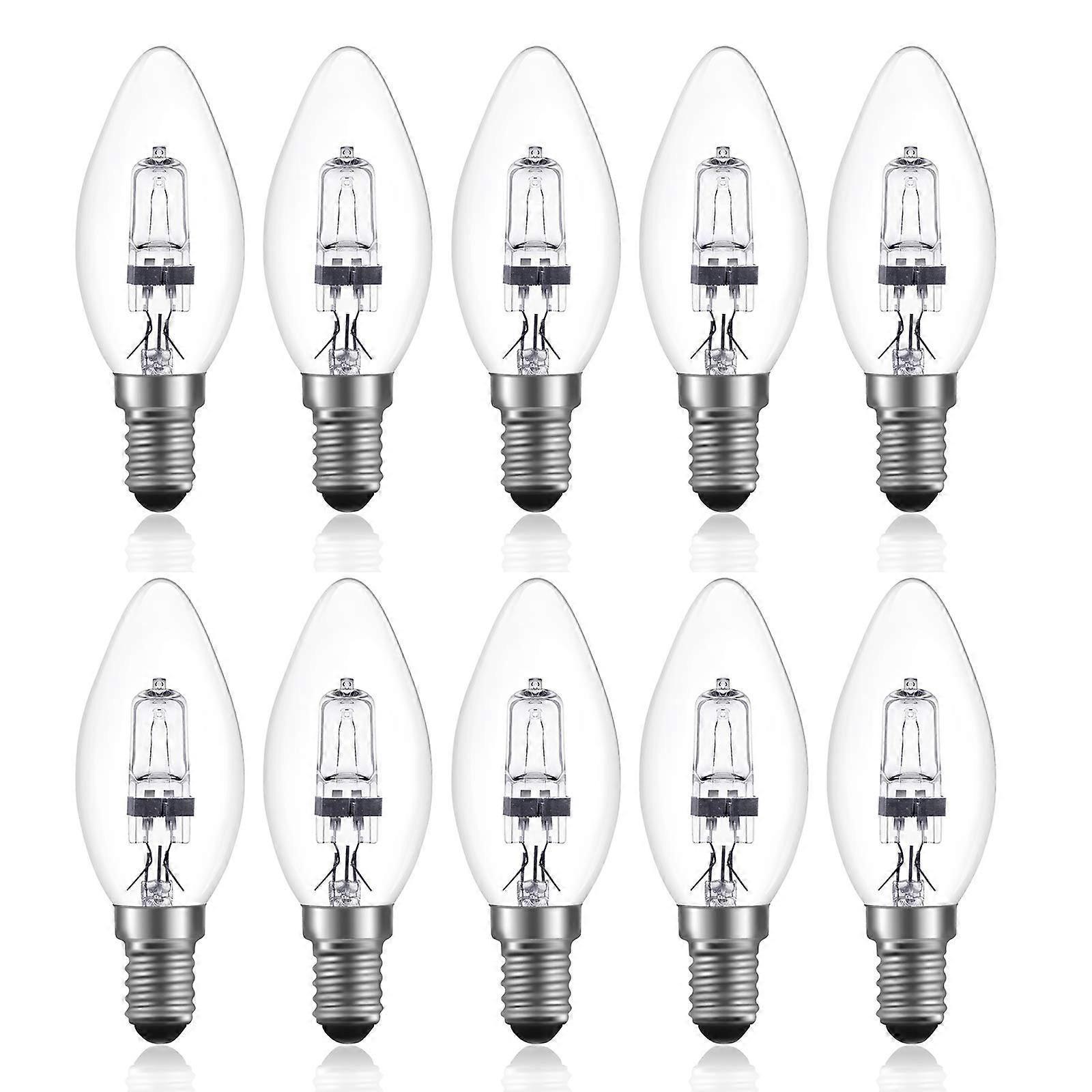 Tsim 42W E14 C35 Dimmable halogen bulb AC 220-240V Warm White 2700K e14 transparent halogen candle bulb (10pcs)