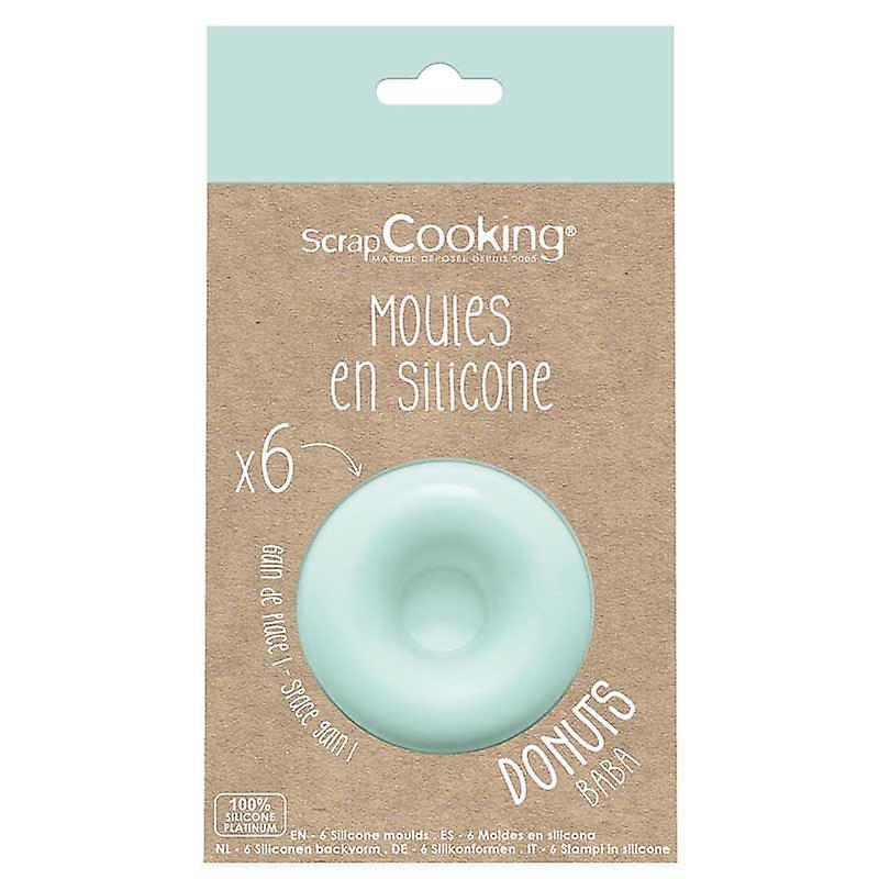 ScrapCooking 6 silicone moulds - Donuts Blue 21,5 x 12 x 5,4 cm