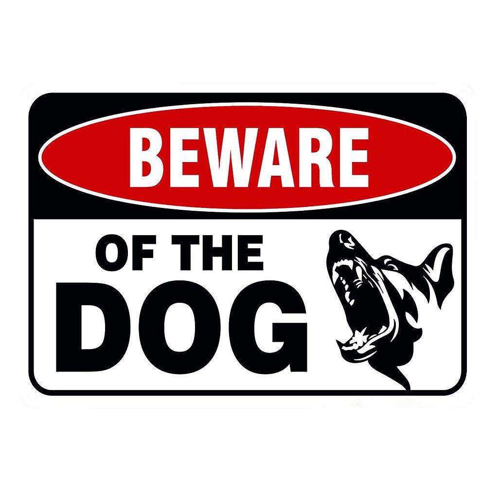 Baodan Beware Of The Dog Logo Iron Sign, There Are Dogs  Metal Warning Sign