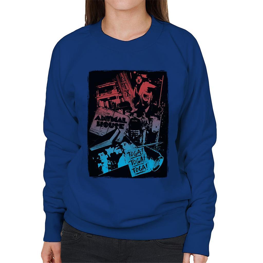 Animal House Montage Women's Sweatshirt Royal Blue Medium