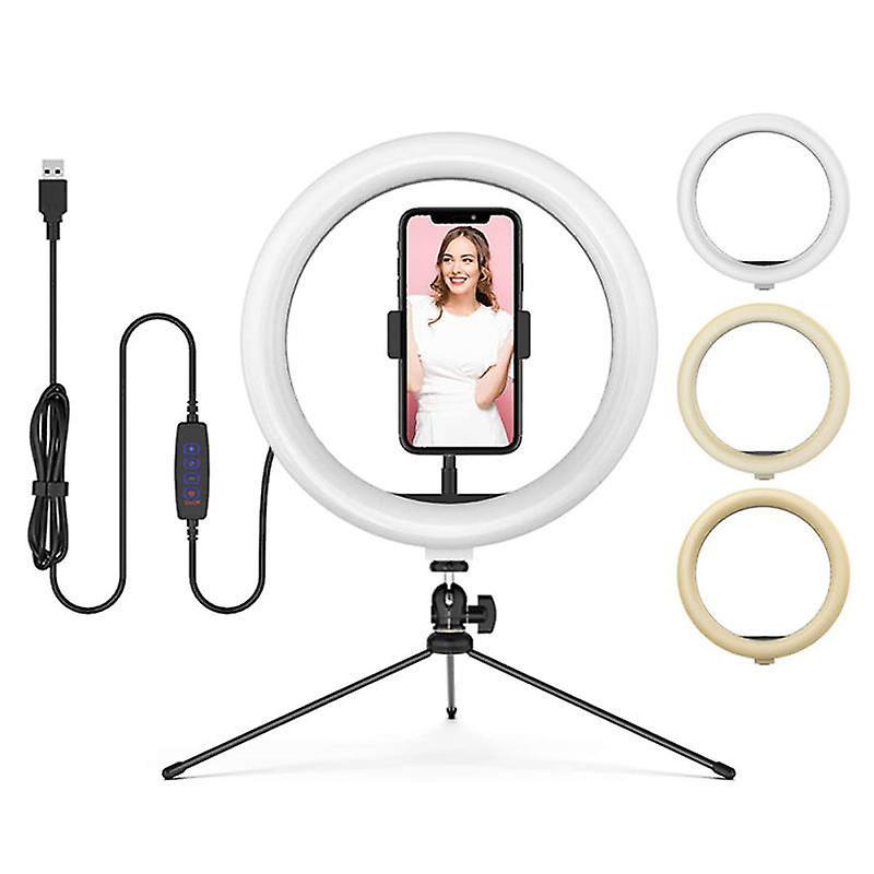 Slowmoose Dimmable Led Bluetooth Selfie Ring Light With Tripod Stand 12inch with tripod