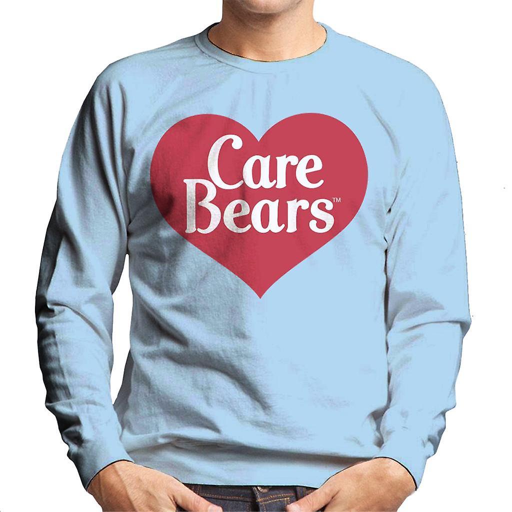 Care Bears Love Heart Logo Men's Sweatshirt Sky Blue Large