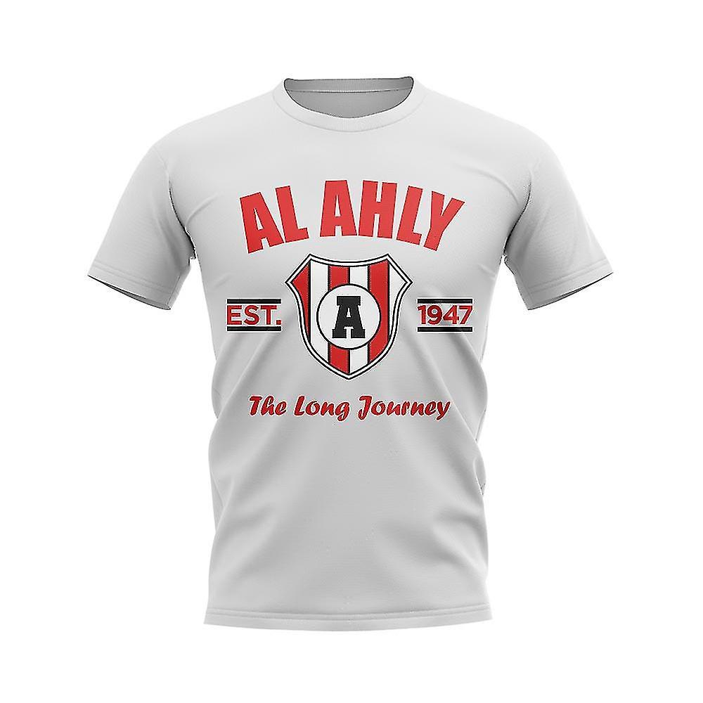 UKSoccerShop Al Ahly Established Football T-Shirt (White) LW