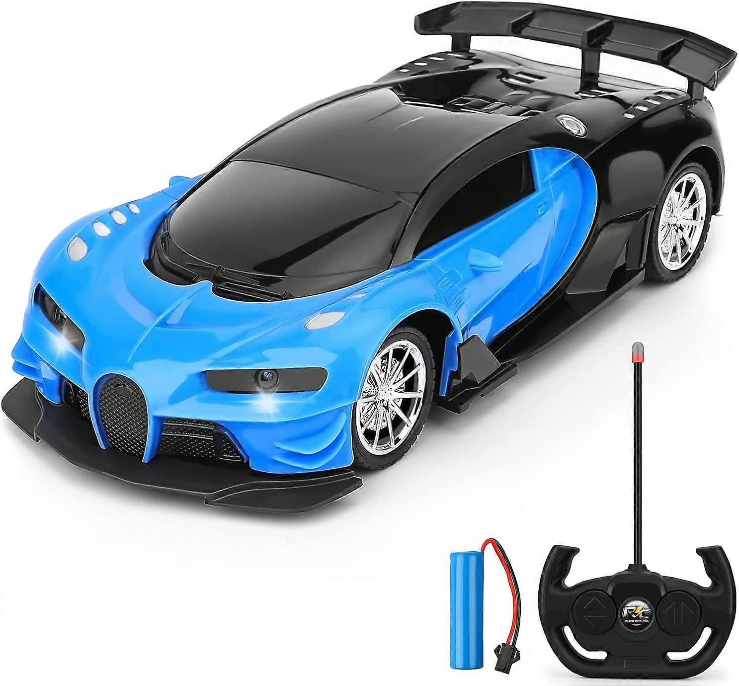 Wjiaer Remote Control Car for Kids - 1/16 Scale Electric Remote Toy Racing, with Led Lights Rechargeable High-Speed Hobby Toy Vehicle, RC Car Gifts...