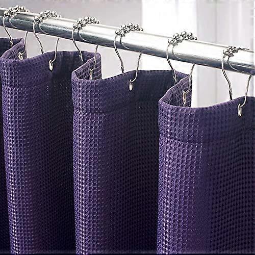 Liangnv 180 x 180 cm, purple shower curtain waffle shower curtain, shower curtain made of water repellent fabric, 12 metal eyelets, high quality po...