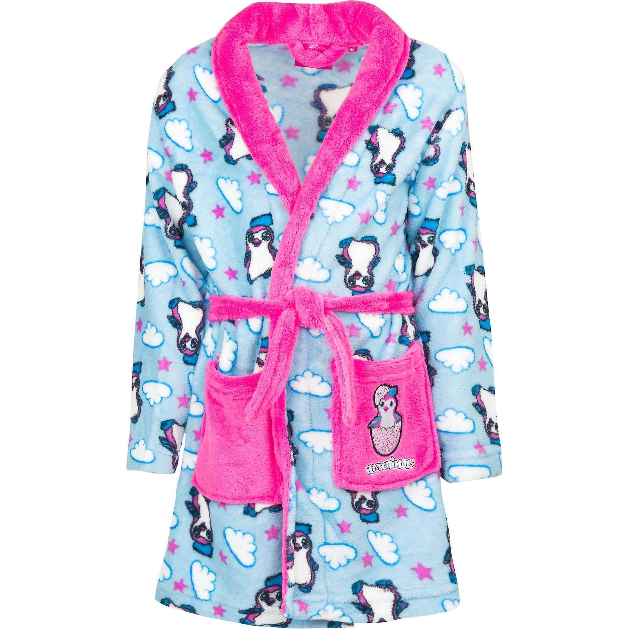 Hatchimals girls dressing gown bathrobe hat2203brb Blue 2-3 years