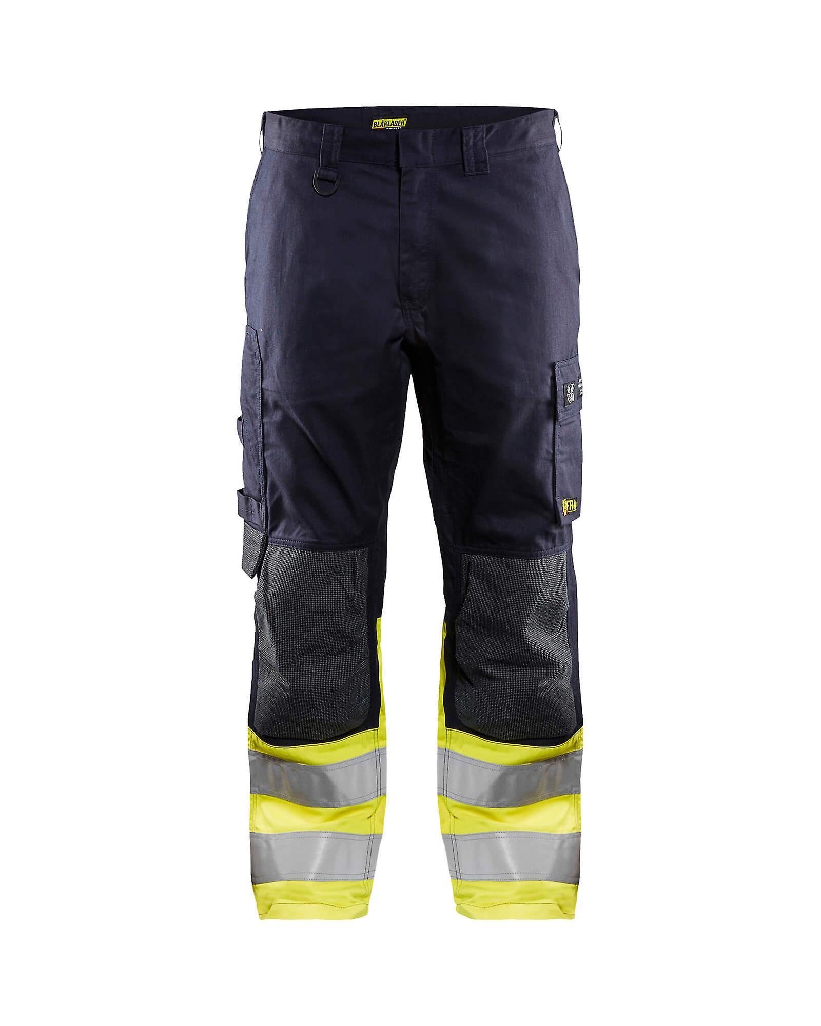 Blaklader 1488 multinorm flame-retardant trousers - mens (14881512) Navy blue/yellow