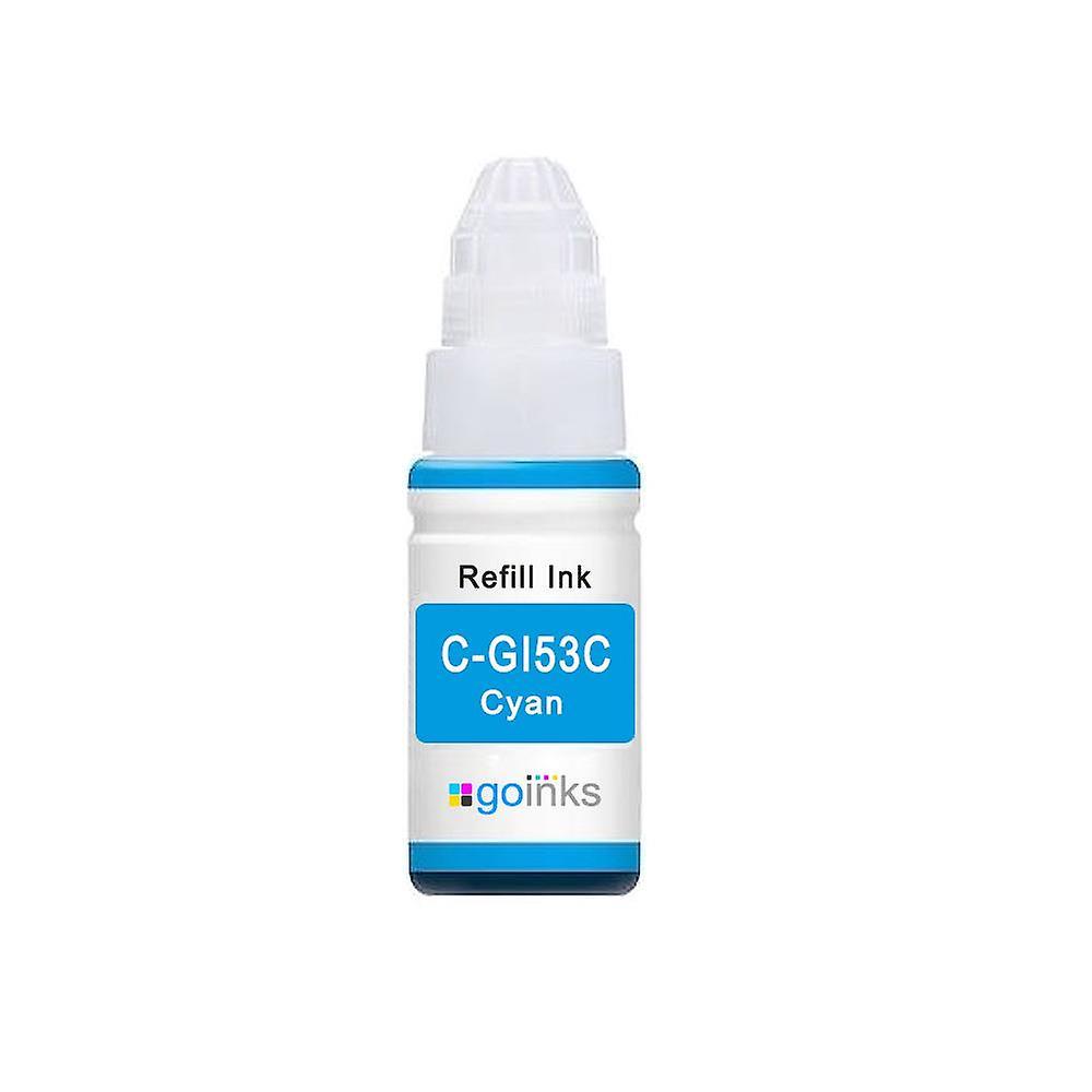 Cyan 70ml Ink Bottle to replace Canon GI-53C Compatible/non-OEM from Go Inks