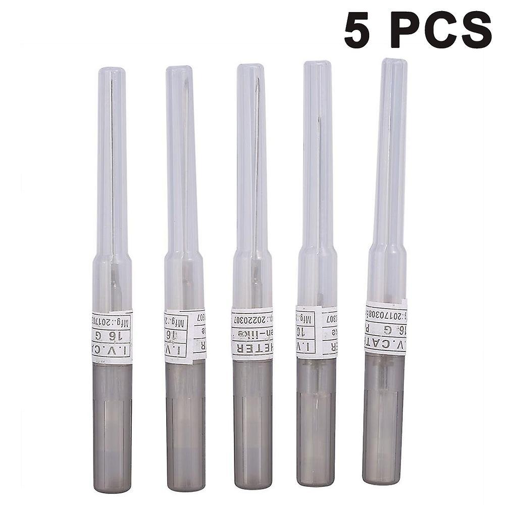 unbrand Ear Nose Piercing Needles 5 Pieces Mixed Piercing Needles 14G /16G /18G Catheter Needles For Piercin