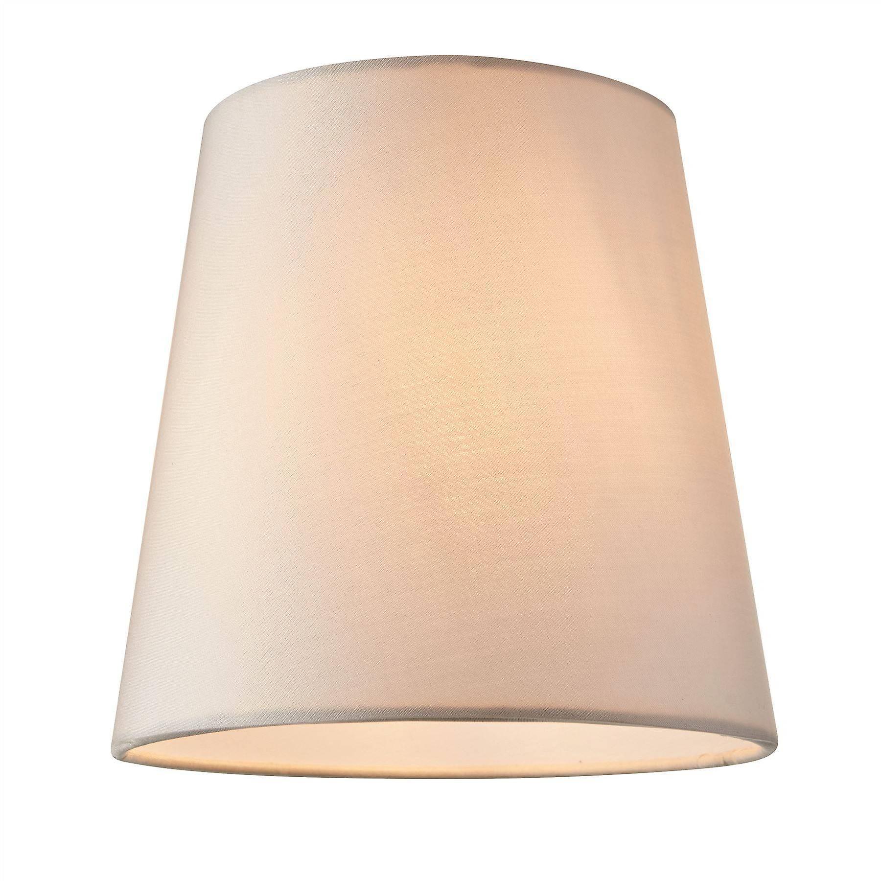 Endon Lighting Grace 1 Light Shade Vintage White Silk, Gloss White Paint, E14