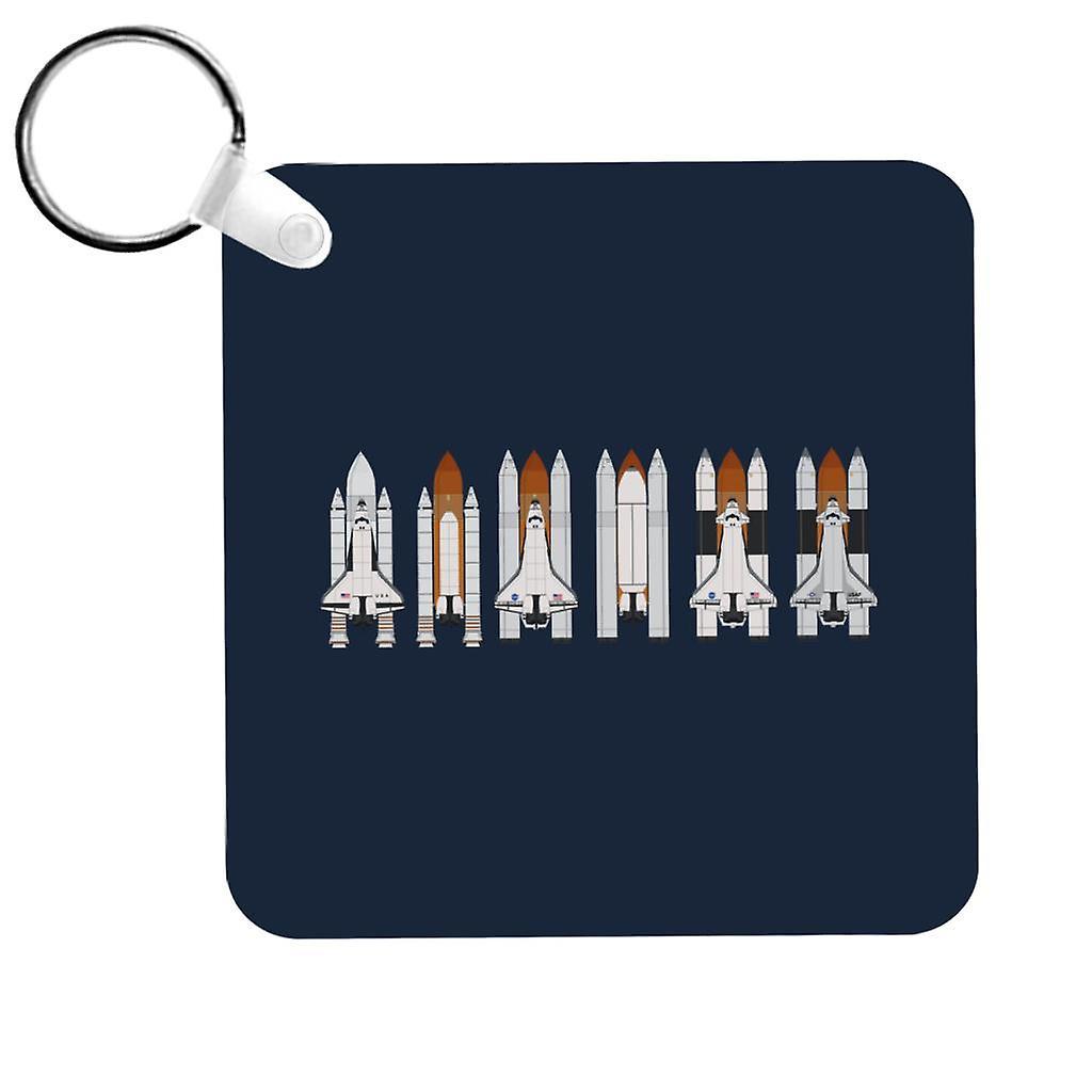 NASA Space Shuttle Program Keyring Navy Blue 5cm x 5cm