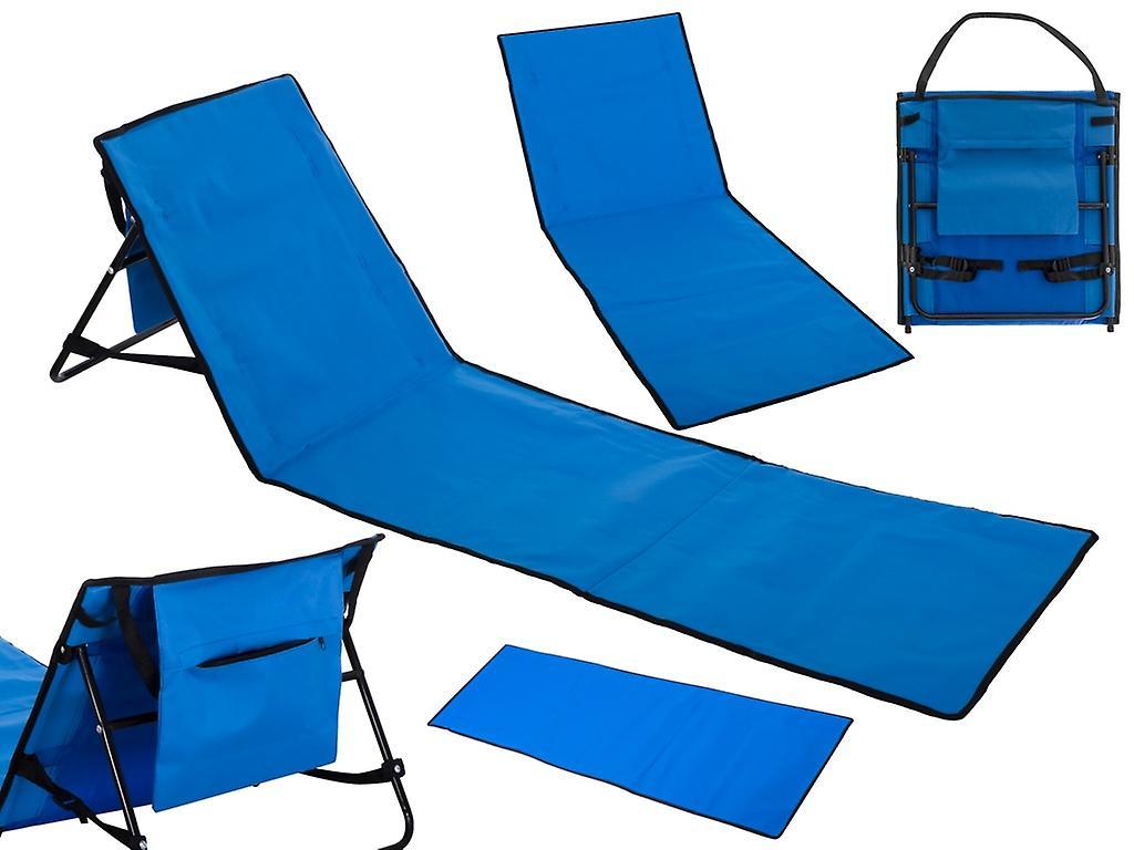 Pricenet Beach mat sun lounger with backrest foldable 150x47x48cm