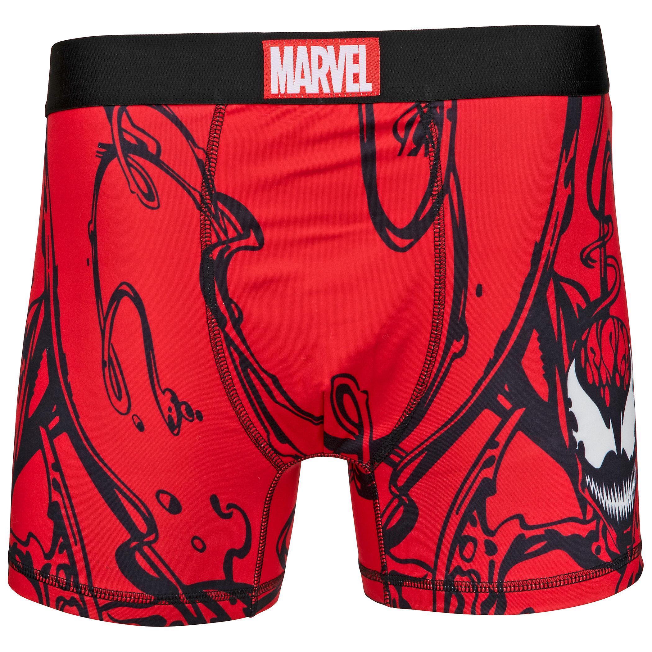 Marvel Carnage Symbiote Boxer Briefs Red XLarge (40-42)