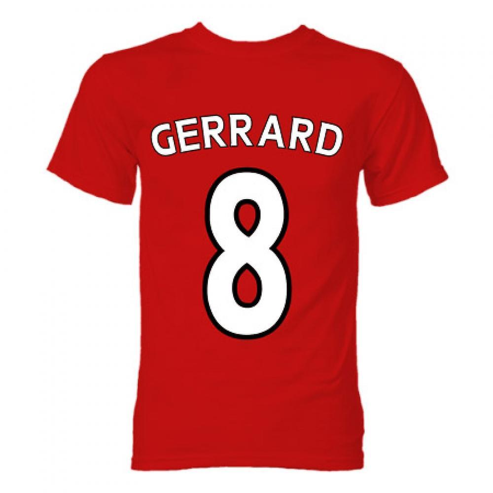 Gildan Steven Gerrard Liverpool Hero T-Shirt (Red) Medium (38-40 inch)