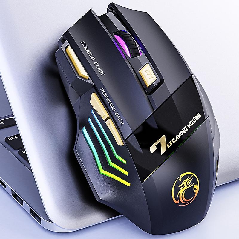 Imice Gw-x7 Silent Rechargeable Wiress Gaming Mouse Black