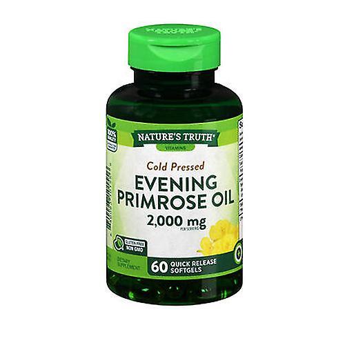 Sundance Nature's Truth Cold Pressed Evening Primrose Oil Quick Release Softgels, 2000 Mg, 60 Caps (Pack of 1)