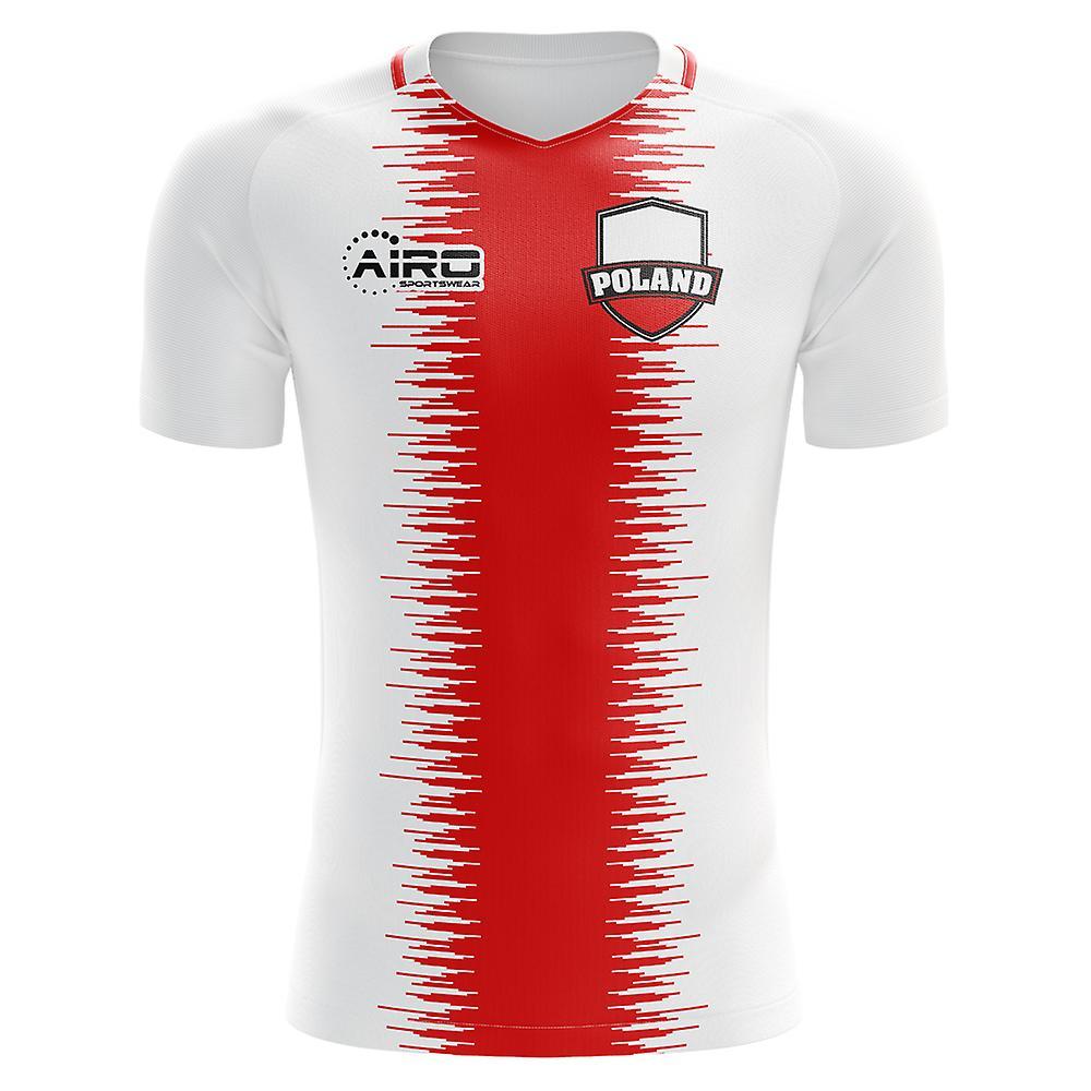 Airo Sportswear 2023-2024 Poland Home Concept Football Shirt - Kids (Long Sleeve) White SB 25-27 inch Chest (66/69cm)