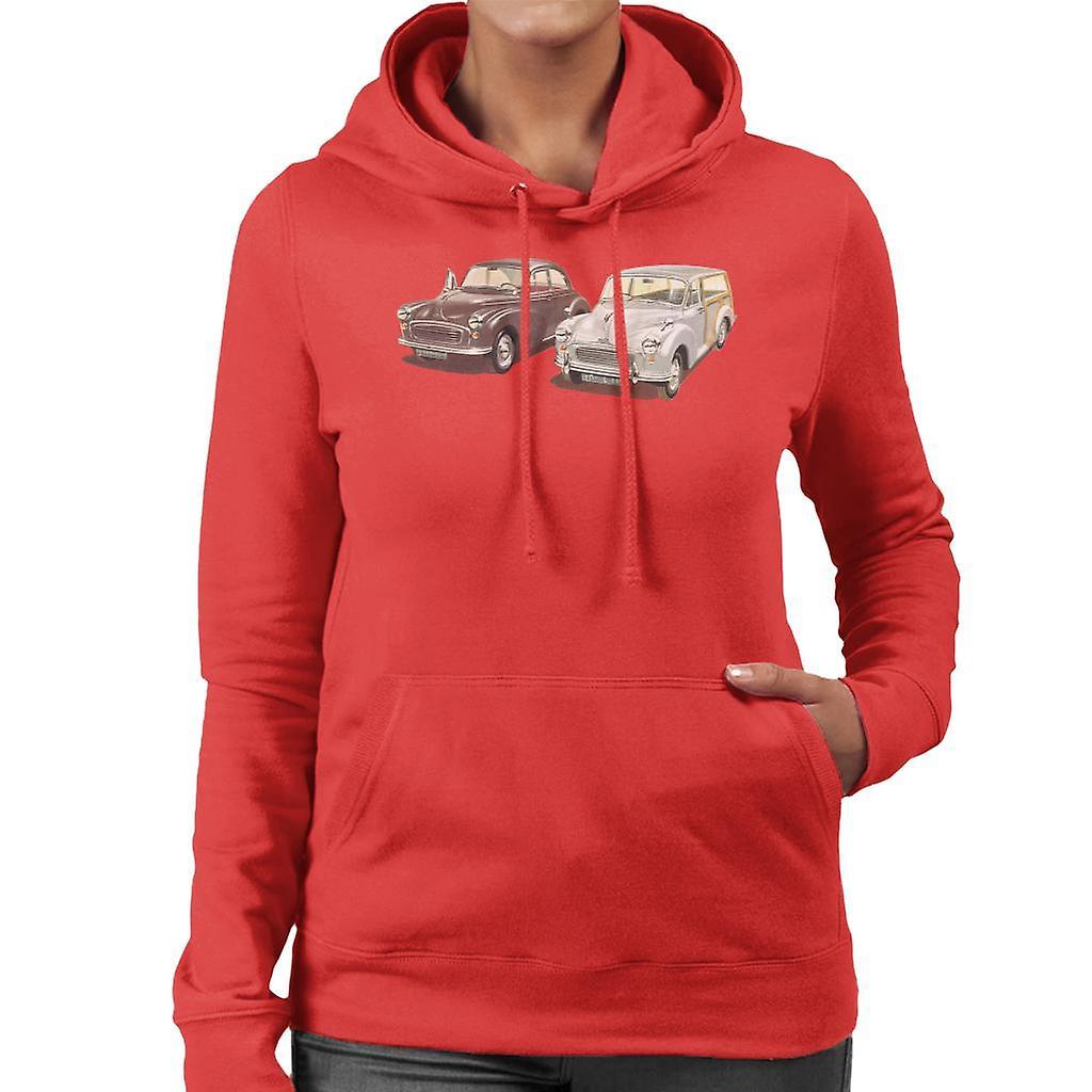 Morris Minor Classic British Motor Heritage Women's Hooded Sweatshirt Red Small