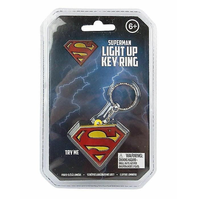 DC Comics Superman Light Up Logo Keyring Red/Yellow One Size