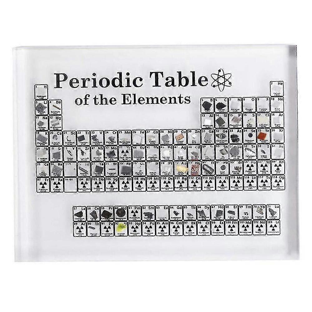 Aodai Acrylic Periodic Table With Real Elements Letter Decoration Kids Teaching School Display Chemical E-