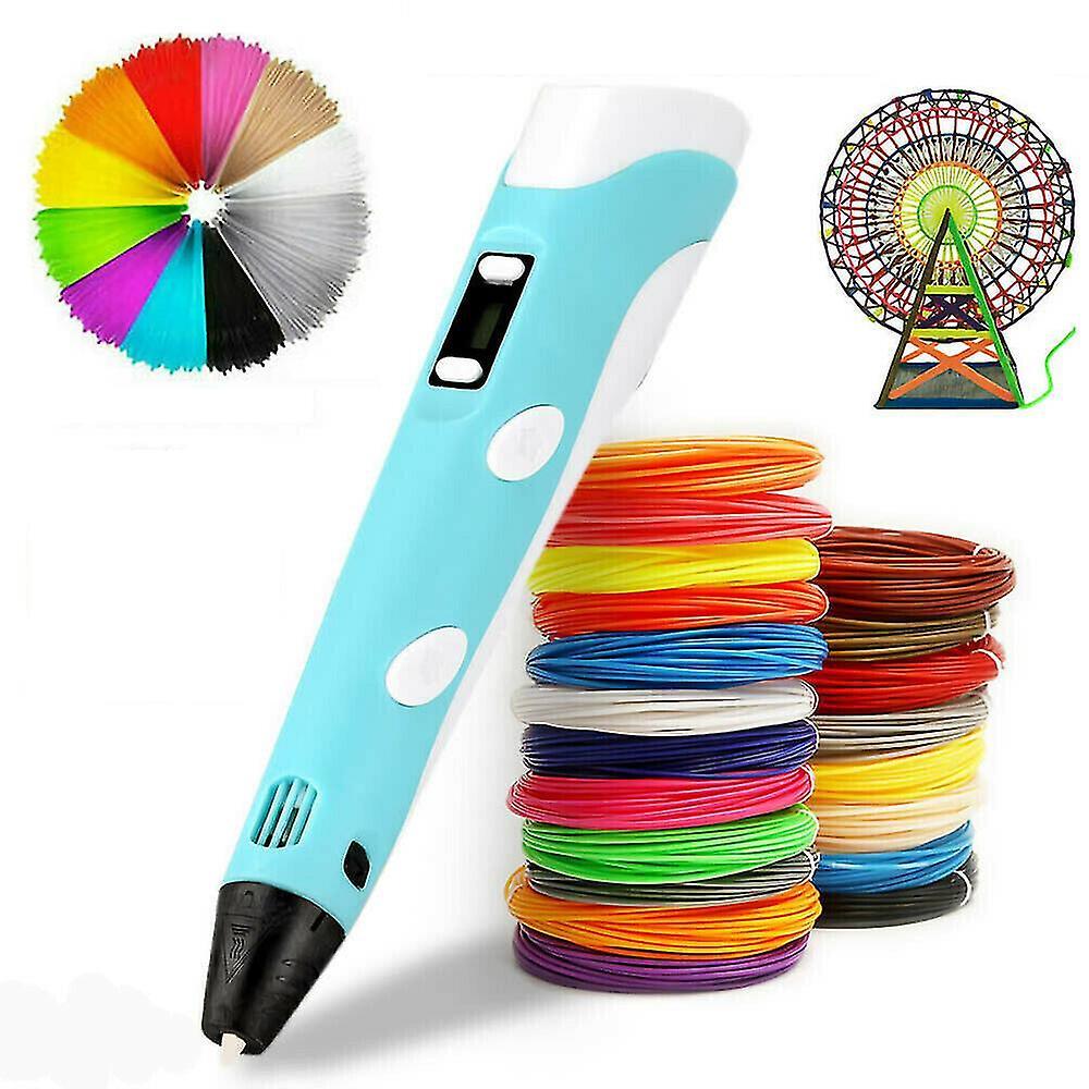 Linki 3d Printing Pen Toys With Lcd Screen + 12 Colors 36m 1.75mm Pla Abs Filament For Kids And Adult