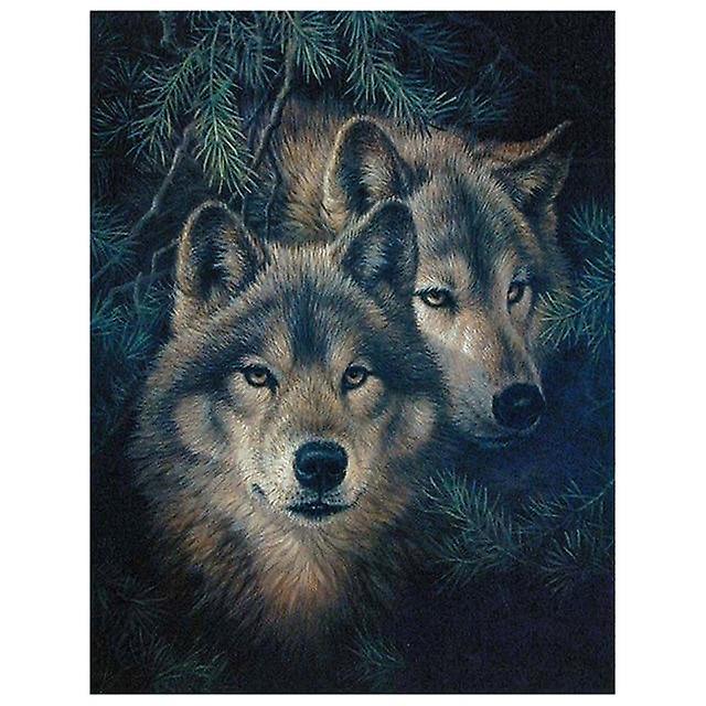 Slowmoose Diy Diamond Painting Full Square 5d Wolf Diamond Embroidery Drill 75x55cm / 474DD