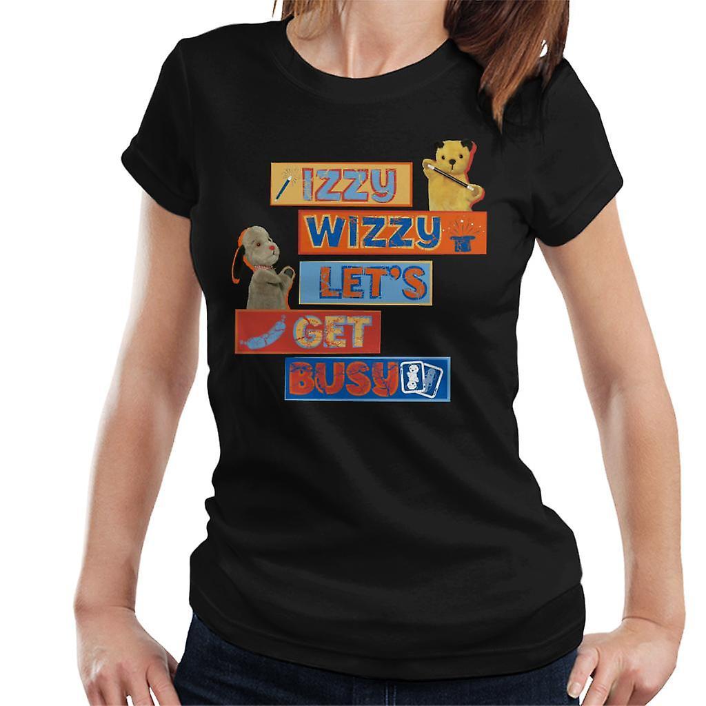 Sooty Izzy Wizzy Let's Get Busy Women's T-Shirt Black Small