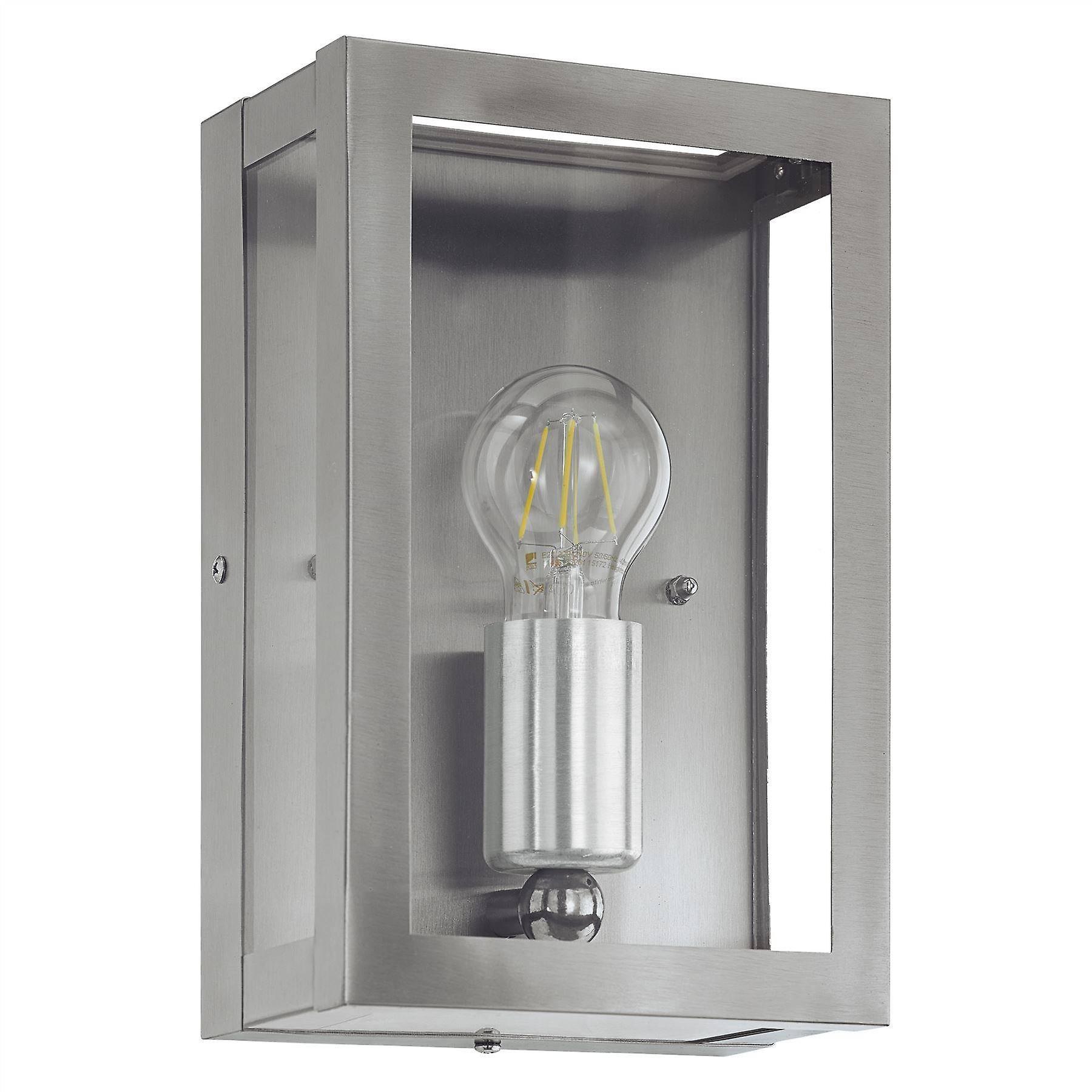 Eglo Lighting Alamonte 1 Light Outdoor Flush Wall Light Stainless Steel IP44, E27