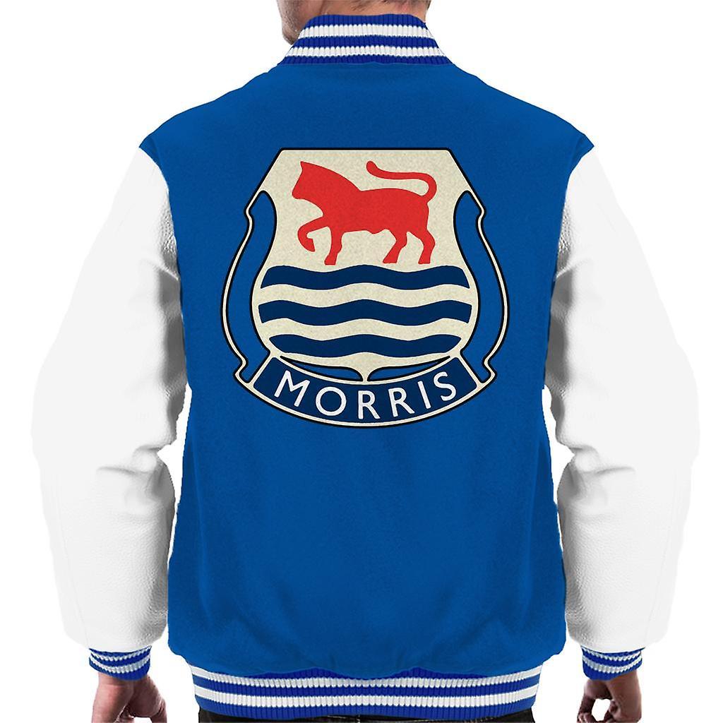 Morris Logo British Motor Heritage Men's Varsity Jacket Royal/White Medium