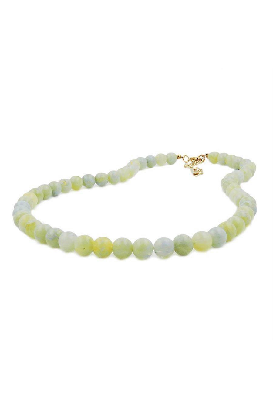 Grace Of Sweden Necklace Beads 8mm Green-white 42cm - Gl01497-42